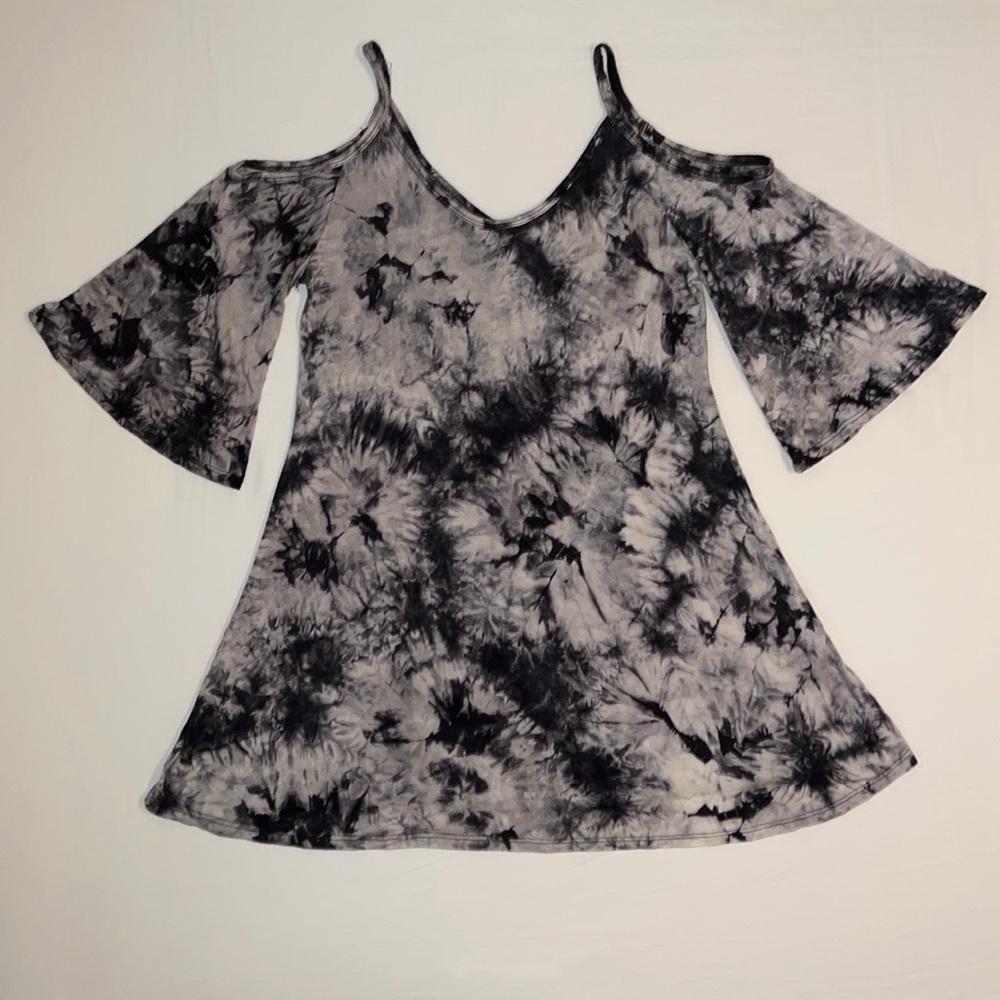 Tie dye off the shoulder dress